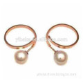 top design pearl hanging earring design alloy earring stud handmade cross earring fashion style (EA80004)